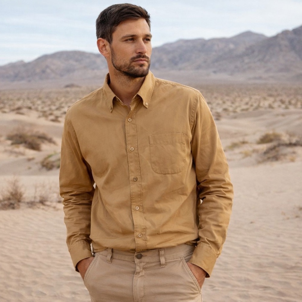 PRADA MADE IN ITALY LONG SLEEVE BUTTON DOWN SHIRT EUC SZ S